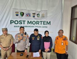 Kapolresta Banyuwangi merilis hasil Identifikasi 2 Jenazah Korban KMP Tunu Pratama Jaya