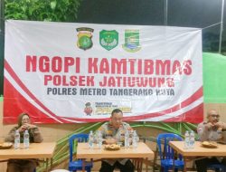 Polsek Jati Uwung, Tangerang Kota, Ngopi Bersama Kamtibmas dan Warga RW 08 Kel.Gembor