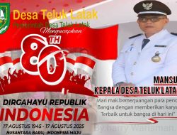 Kades Teluk Latak Ajak Warga Kobarkan Semangat Juang di HUT ke-80 RI