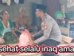 Kapolsek Jonggat Berikan Bantuan Sembako kepada Lansia Kurang Mampu