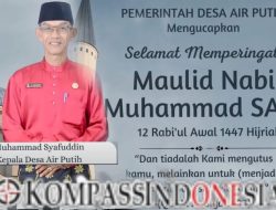 Kepala Desa Air Putih Ajak Masyarakat Teladani Akhlak Rasulullah di Momen Maulid Nabi