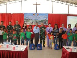 TNI Bagikan Santunan kepada 125 Anak Yatim Piatu dalam Rangka HUT ke-80