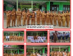 Kadisdikpora Kabupaten Samosir Jonson Gultom Gelar Apel Gabungan di SMPN 1 Harian