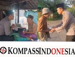 Jum’at Berkah, Kapolsek Jonggat Kembali Berikan Bantuan kepada Lansia Kurang Mampu.