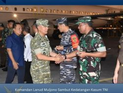 Komandan Lanud Muljono Sambut Kedatangan Kasum TNI di Joint Base Ops Lanudal Juanda