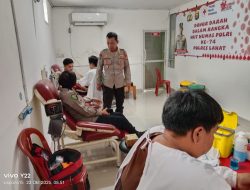Polres Lahat Gelar Donor Darah Peringati HUT Humas Polri
