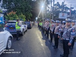 Kapolres Lahat Laksanakan Pengamanan Peringatan Hari Santri Nasional Dan Aksi Bela Palestina
