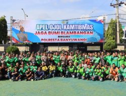 Kapolresta Rama Samtama Putra Pimpin Apel Ojol Kamtibmas di Banyuwangi: Ajak Jaga Keamanan dan Lingkungan