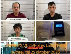 Satres Narkoba Polres Lahat Berhasil Ungkap Sindikat Pengedar Narkotika di Tanjung Sakti