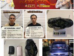 Satres Narkoba Polres Lahat Tangkap Dua Pengedar Ganja, Sita Lebih dari 400 Gram Barang Bukti