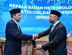 Menhub Lantik Prof. Teuku Faisal Fathani sebagai Kepala BMKG Dorong Sinergi Transportasi dan Meteorologi Nasional