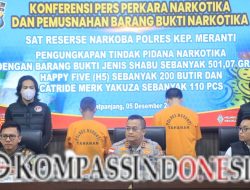Konferensi Pers Polres Meranti: 501 Gram Shabu dan 200 Happy Five Diungkap
