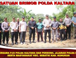 Cepat dan Sigap: Brimob Polda Kaltara Perbaiki Jembatan Roboh di Pulau Sebatik