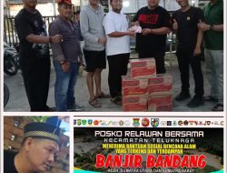 Ketua Ormas PP Kecamatan.Teluknaga “Peduli” Berikan Bantuan Korban Banjir Bandang Sumatera Dan Aceh, Di Posko Relawan Bersama