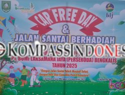 CFD HUT ke-24 PT BLJ Bengkalis Padati Lapangan Tugu, Jalan Santai Berhadiah Jadi Magnet Warga
