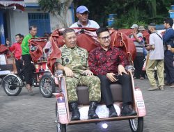 Danrem 072/Pamungkas Hadiri Penyerahan Becak Listrik Presiden Prabowo Subianto