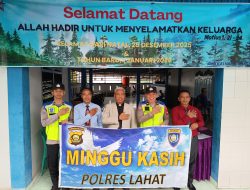 Menjelang Natal dan Tahun Baru 2026, Satbinmas Polres Lahat Sambangi Sejumlah Gereja