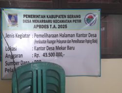 Proyek Pembuatan Ruang Pelayanan Dan Pemeliharaan Paviling Blok, Diduga Kuat Tidak Sesuai Rencana Anggaran Biaya (RAB)