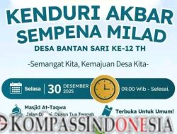 Rayakan Usia ke-12, Pemdes Bantan Sari Undang Warga Hadiri Kenduri Akbar
