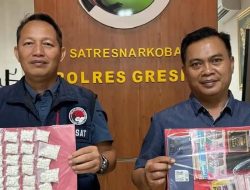 Satresnarkoba Polres Gresik Amankan 1.169 Pil Koplo Siap Edar