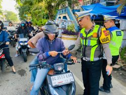 Polres Lahat Berikan Himbauan Keselamatan Berkendara dalam Operasi Keselamatan Musi 2026