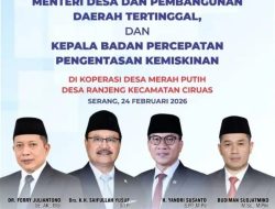 Dorong Kemandirian Ekonomi Warga Serang Tiga Menteri Tinjau Koperasi Desa Merah Putih Ranjeng