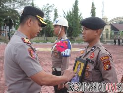 Tegas Jaga Marwah Institusi, Polres Bengkalis Gelar Upacara PTDH Anggota