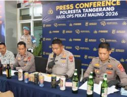 Polesta Tangerang Bersama Jajaran Polsek Mengamankan Ribuan Botol Minuman Keras Serta Obat-obatan Keras Ilegal