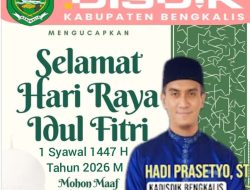 Kadisdik Bengkalis Bersama Staf Sampaikan Ucapan Idul Fitri 1447 H