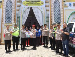 Kapolres Lahat Dan Waka Polres Lahat Tinjau Pos Pengamanan Ops Ketupat 2026 Di Desa Arahan Kecamatan Merapi Timur.
