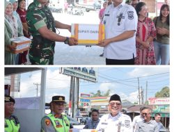 Optimalkan Pengamanan Lebaran, Bupati Dairi Bersama Kapolres Dairi Tinjau Pos Pengamanan