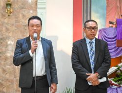 Bupati Humbahas Oloan P Nababan Didaulat Menyampaikan Sambutan Pada Pelantikan Pucuk Pimpinan HKI