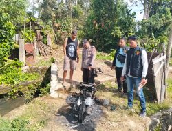 Pembakaran Motor Diduga Milik Pelaku Pencurian Viral di Media Sosial
