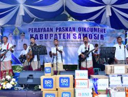 Paskah Oikoumene 2026 Digelar Sederhana Penuh Kasih di Pelosok Samosir, Bupati Tekankan Pelayanan hingga Daerah Terpencil.