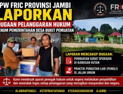 DPW FRIC Provinsi Jambi Laporkan Dugaan Pelanggaran Hukum Pemerintah desa Bukit Pemuatan ke Kejari Tebo