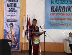 Camat Rajeg Hadiri Seminar Publik Speaking Peringatan Hardiknas 2026 di GSG Kecamatan Rajeg