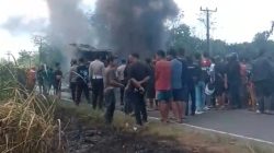 Lakalantas Bus ALS Dan Mobil Tangki Minyak Terjadi Di Jalan Lintas Sumatera