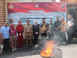 Polres Lahat Musnahkan Barang Bukti Narkoba, Wujud Komitmen Berantas Peredaran Gelap