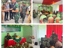 Kunjungan Kerja Dandim 1308/LB Beserta Ketua Persit KCK Korcab XXII Dim 1308/LB Ke Koramil 07/Pagimana