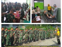Pastikan Personil Tetap Prima, Personil Kodim 1307/Poso Tes Kesehatan