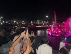 Air Mancur Menari Water Front City dan Menara Pandang Tele Samosir Ramai Pengunjung di Long Weekend Mei 2026