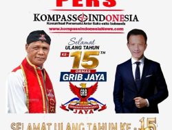 KompassIndonesiaNews Ucapkan Selamat HUT ke-15 untuk GRIB Jaya