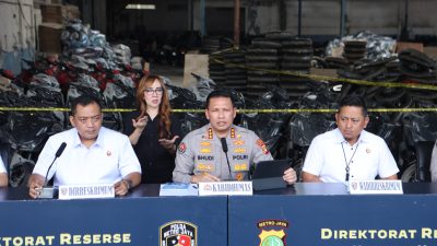 Polda Metro Jaya Bongkar Gudang Ribuan Motor Diduga untuk Ekspor Ilegal