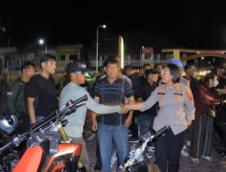 Ciptakan Wisata Aman dan Nyaman, Polres Samosir Tertibkan Puluhan Motor Berknalpot Brong