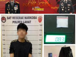 Satresnarkoba Polres Lahat Berhasil Ungkap Kasus Peredaran Narkoba ( Sabu) Satu Orang Di Amankan