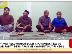 Warga perumahan Bukit Cikasungka RW 09 Gelar Rapat persiapan menyambut HUT RI ke-81