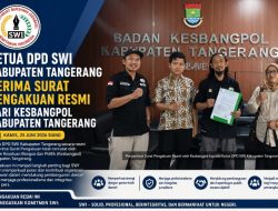 Ketua DPD SWI Kabupaten Tangerang Terima Surat Pengakuan Resmi dari Kesbangpol