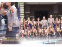 Lomba PBB Tingkat SMA/SMK Meriahkan Penyambutan Hari Bhayangkara ke-80 di Polres Samosir.