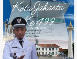 Lurah Hadiri Upacara di Monas, Jajaran Kelurahan Kembangan Utara Ikuti Peringatan HUT Jakarta Secara Online