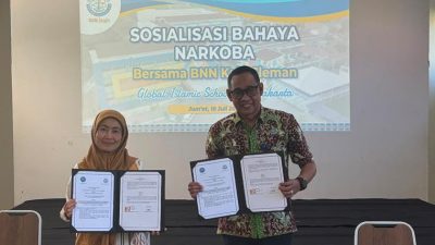 Gandeng Global Islamic School 3 Yogyakarta, BNNK Sleman Sosialisasikan P4GN